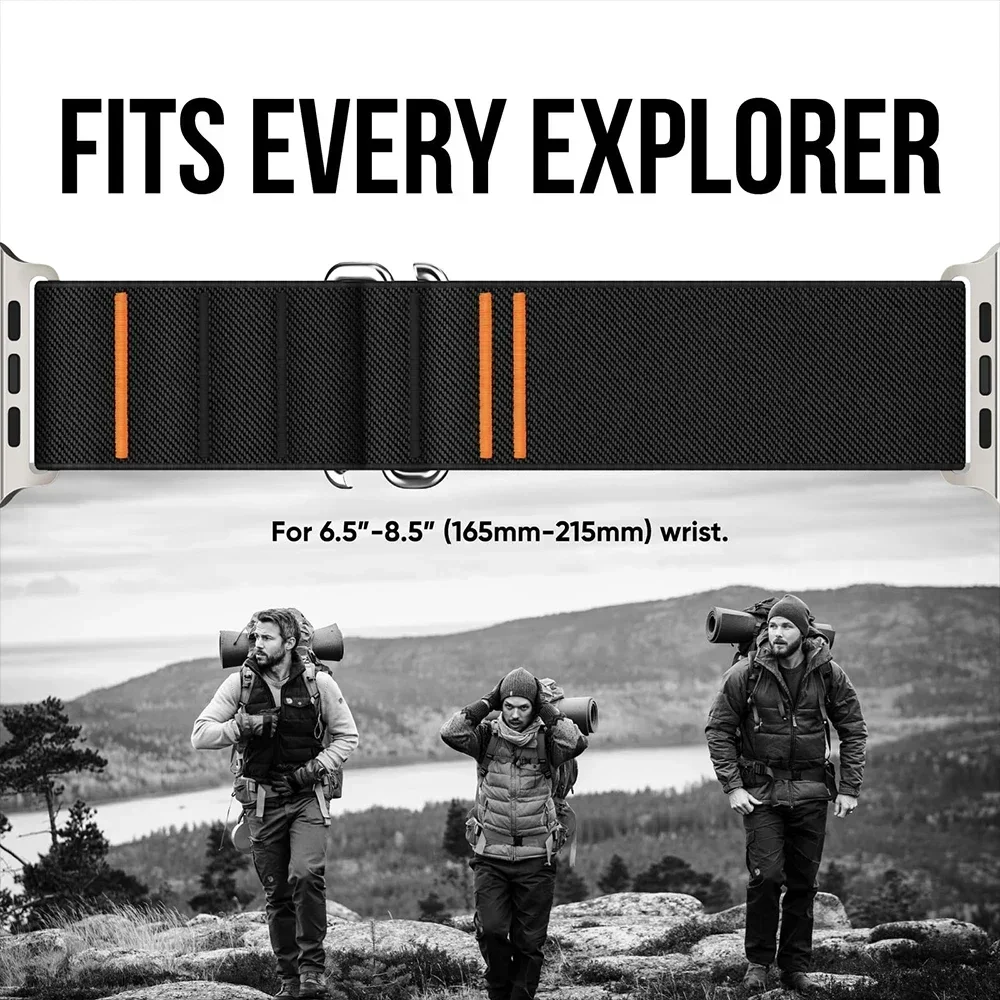 Спортивный нейлоновый ремешок для Apple Watch Ultra 2 49 мм 10 46 мм Мужской браслет-петля для IWatch 9 8 7 se 6 5 4 45 мм 44 мм Ремешок для часов Correa