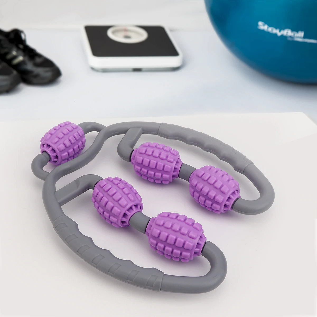 

Leg Muscle Relaxation Roller Non Slip H Ergonomic Design Massager Legs Shoulders Neck Arms 360Degrees Massage Stick Slimming