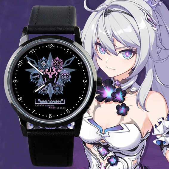 Game Honkai Impact 3 Watch Elysia Fu Hua Raiden Mei Bronya Kiana Waterproof Electronic Wristwatch Student Cosplay Fans Gift