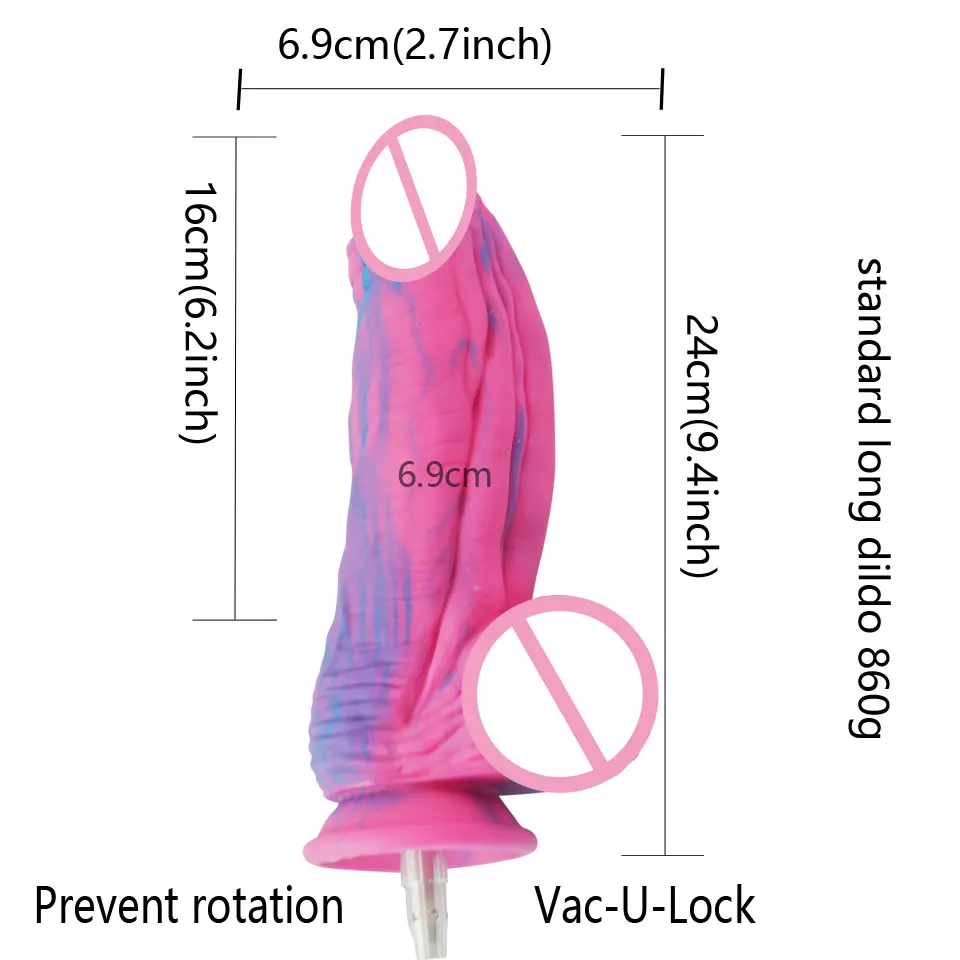 FREDORCH dildo anali in Silicone per macchina del sesso Vac-u-Lock dildo animali masturbazione realistica per adulti fissata per prevenire la