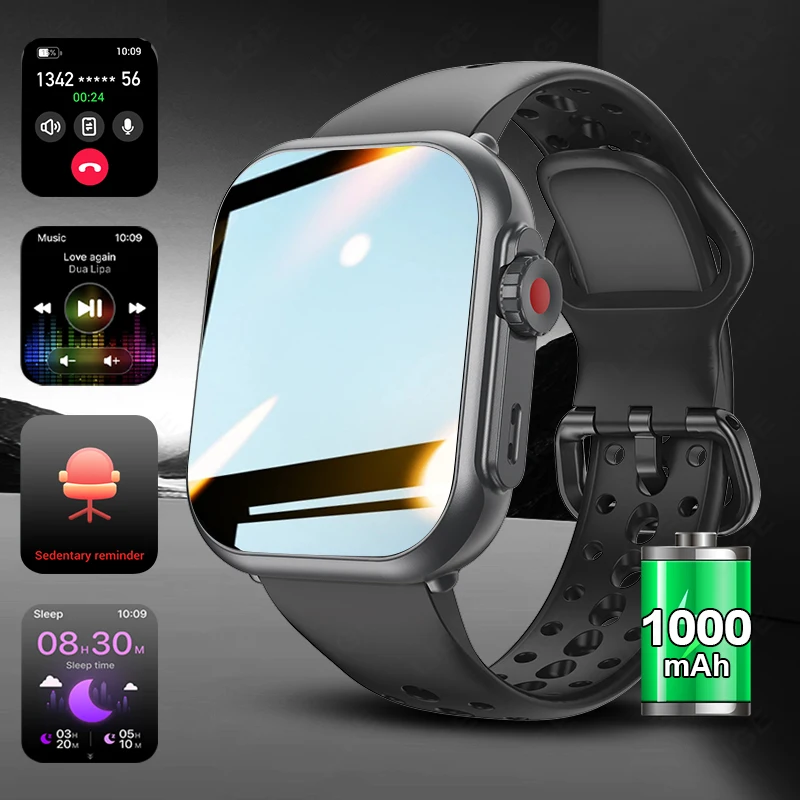 

1.85 inch Waterproof Smart Watch 1000mAh with Message Answer Call Sleep Monitoring Sports Pedometer Information Alerts Men Women