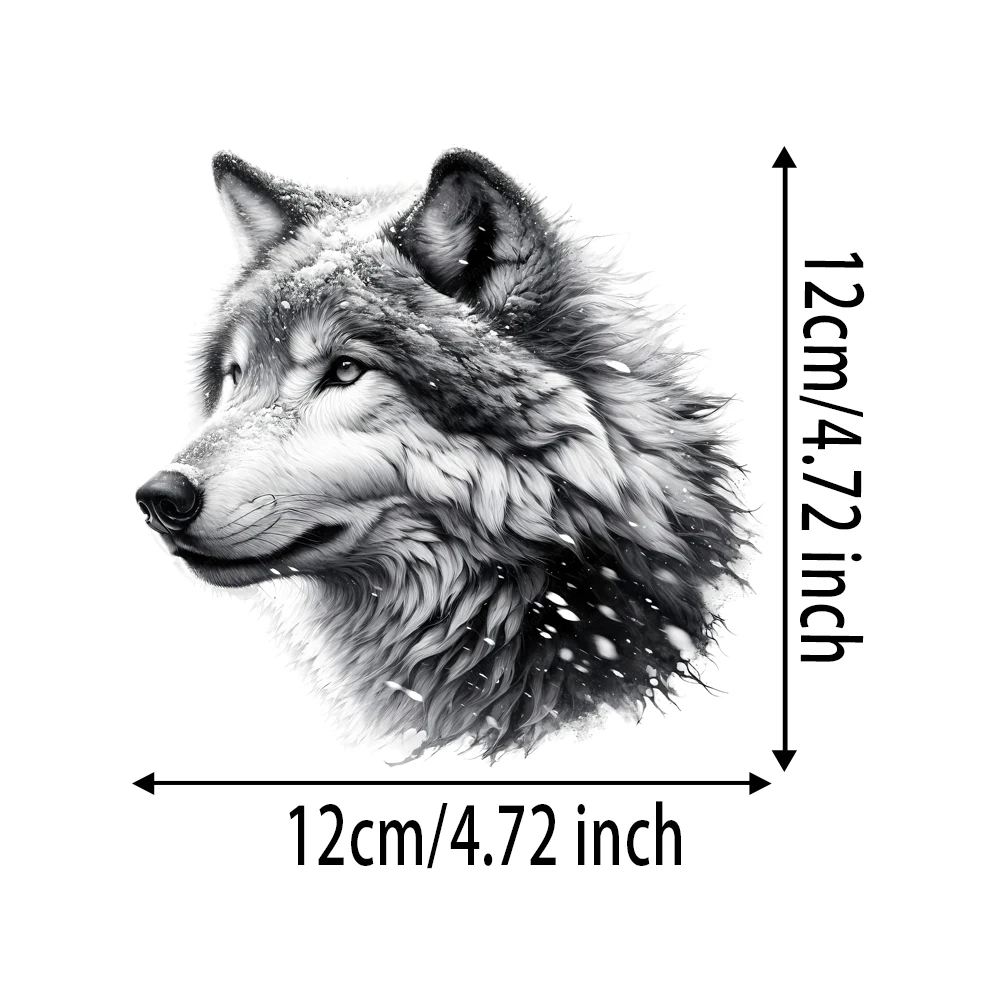 ملصق سيارة ذئب رمادي مقاس 12 × 12 سم - ملصق PVC متين بتصميم مرح، يستخدم للسيارات والدراجات النارية وأجهزة الكمبيوتر المحمولة والشاحنات وسيارات الدفع الرباعي