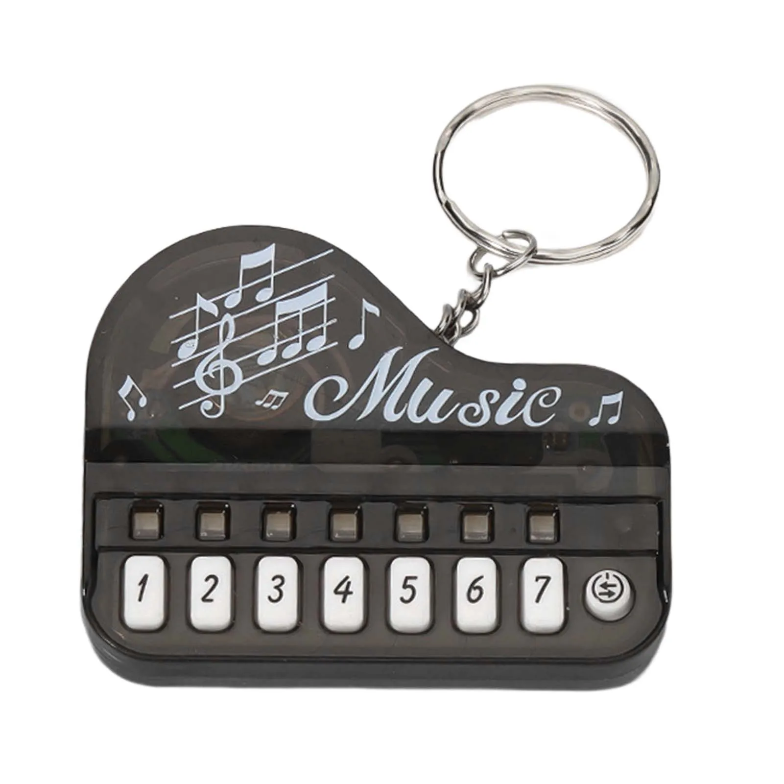 Mini Electronic Piano Keychain with Light Portable Musical Instrument Toy Piano Keychain for Key Backpack Hanging Decoration