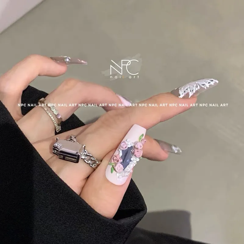 1 hoja de pegatinas 3D de espejo suave de Navidad para decoración de uñas, calcomanías para uñas, efecto espejo, manicura, diseño plano, accesorios 3D