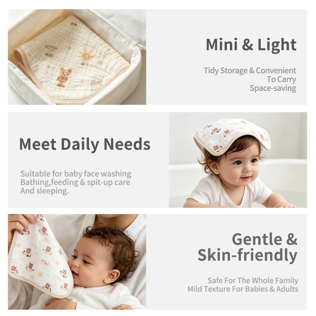 Muślinowe myjki dla niemowląt, – Baby Products Essentials recenzja i cena
