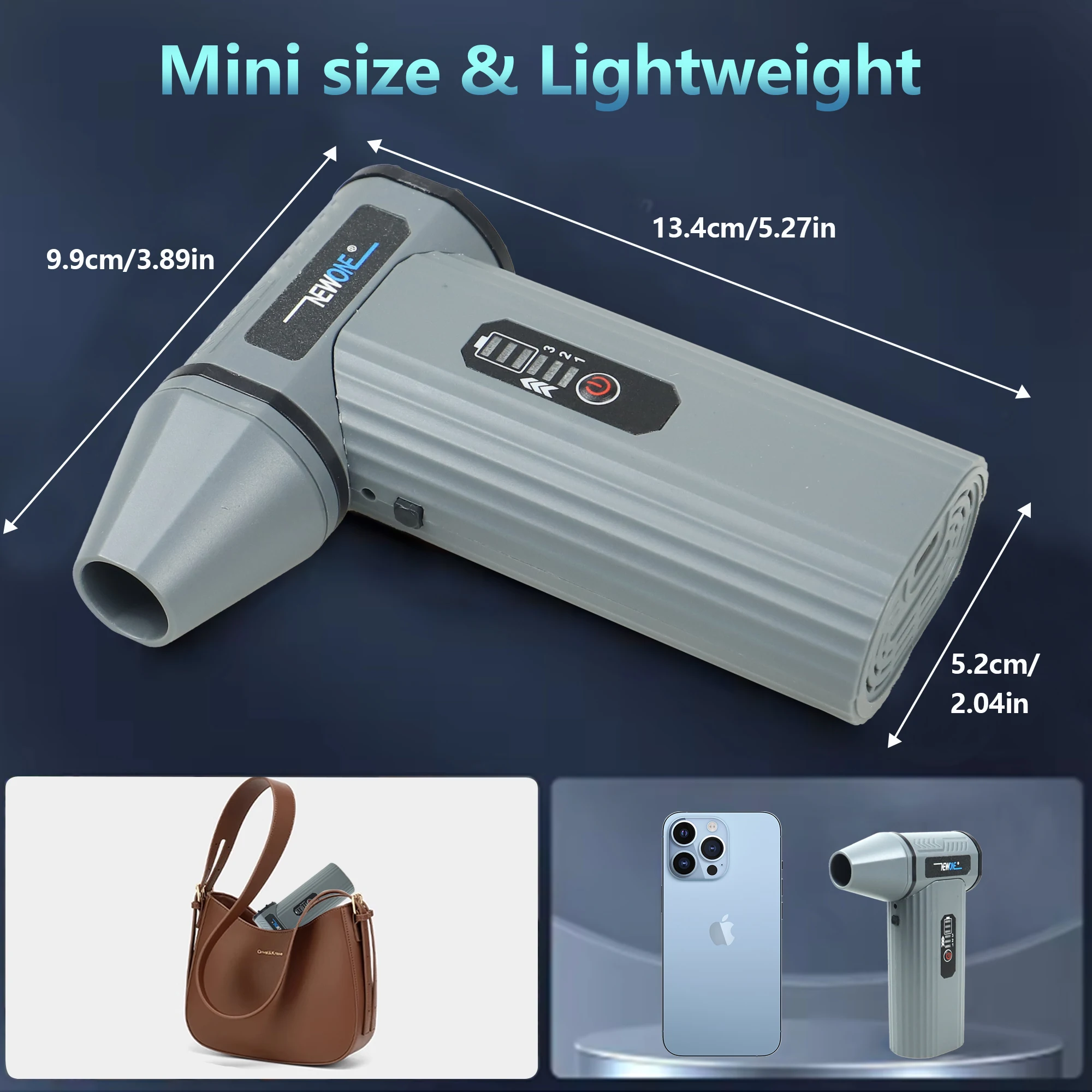 8.4V Small Hair Dryer, High-Speed Hair Dryer, USB Charging Port, Built-in Vacuum Cleaner Suitable For Indoor And Car Cleaning