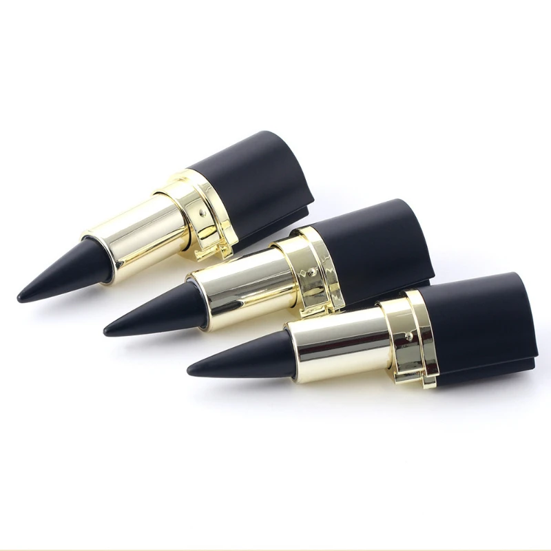 Black Eyeliner Pencil Waterproof Eye Enhancing Stick Solid Thick Gel Smooth 24 Hours Long Lasting Smoky Eye Liner Cosmetic