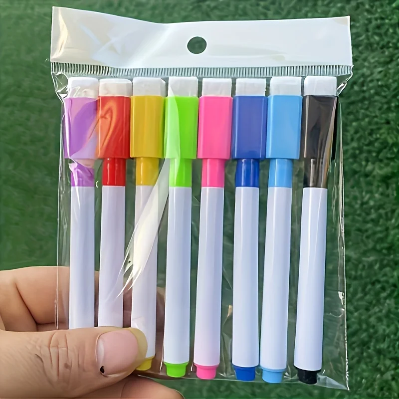 Suitable for Whiteboard 8-Pack  Markers - Non-Toxic, Quick-Dry, Fade-Resistant Writing Tools Suitable for Various Surfaces