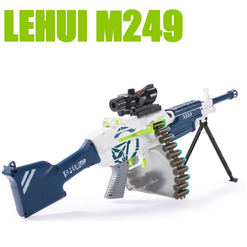AK OOM Lehui M249 Hand-automatische elektrische Continu Fire kinderen Gift Speelgoed pistool model Veiligheid eva speelgoed pistool