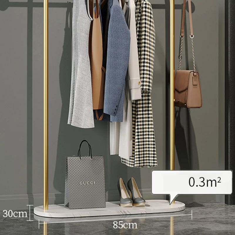 Metal Standing Coat Rack Golden Garment Wardrobes Clothes Rack Stand Dressing Room System Perchero De Pie Library Furniture