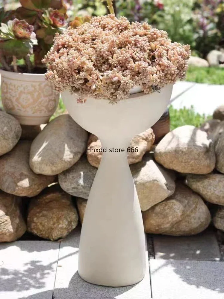 Cement flower pot Personalized flower utensils Home ornaments Living room decoration Outdoor garden Plant landscaping pot