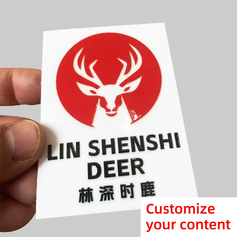 5cm 300 Pcs Waterproof Crystal Sticker Custom Logo Text Sticker Outdoor Car Window Water Bottle Decoration