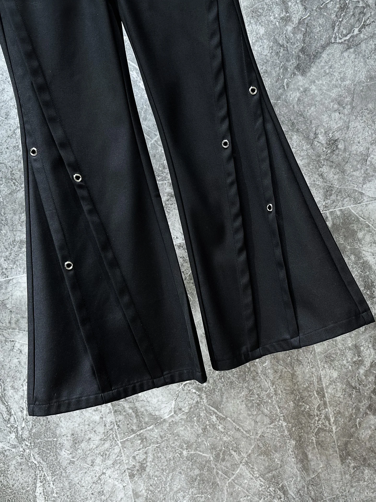 Men's 2025 New Fashion Metal Wide-Leg Trousers Loose Trendy Pocket Decoration Versatile Long Pants Male Handsome Chic Trousers