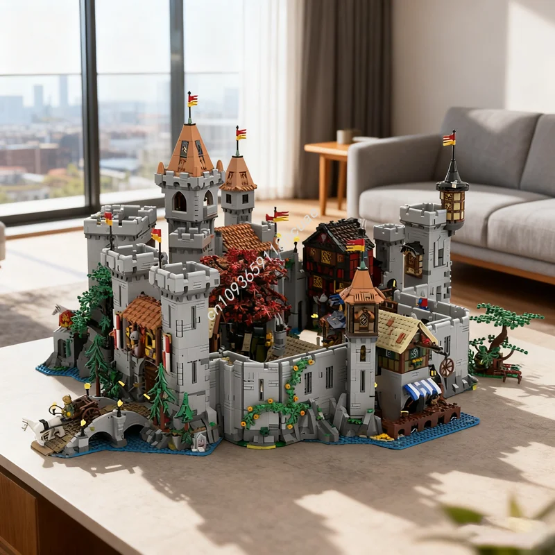 

11727pcs MOC Lion Knightsed Kingdom Medieval Town Model Building Blocks Construction DIY Idea Christmas Gifts Brick Toy Kids