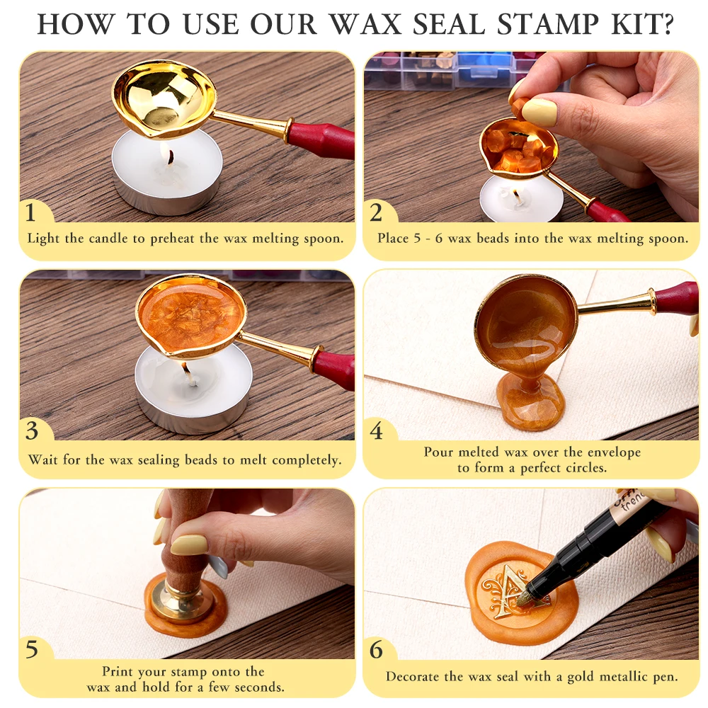 Set Stempel Lilin Huruf Alfabe - Wax Seal Letter Kit ulasan dan harga