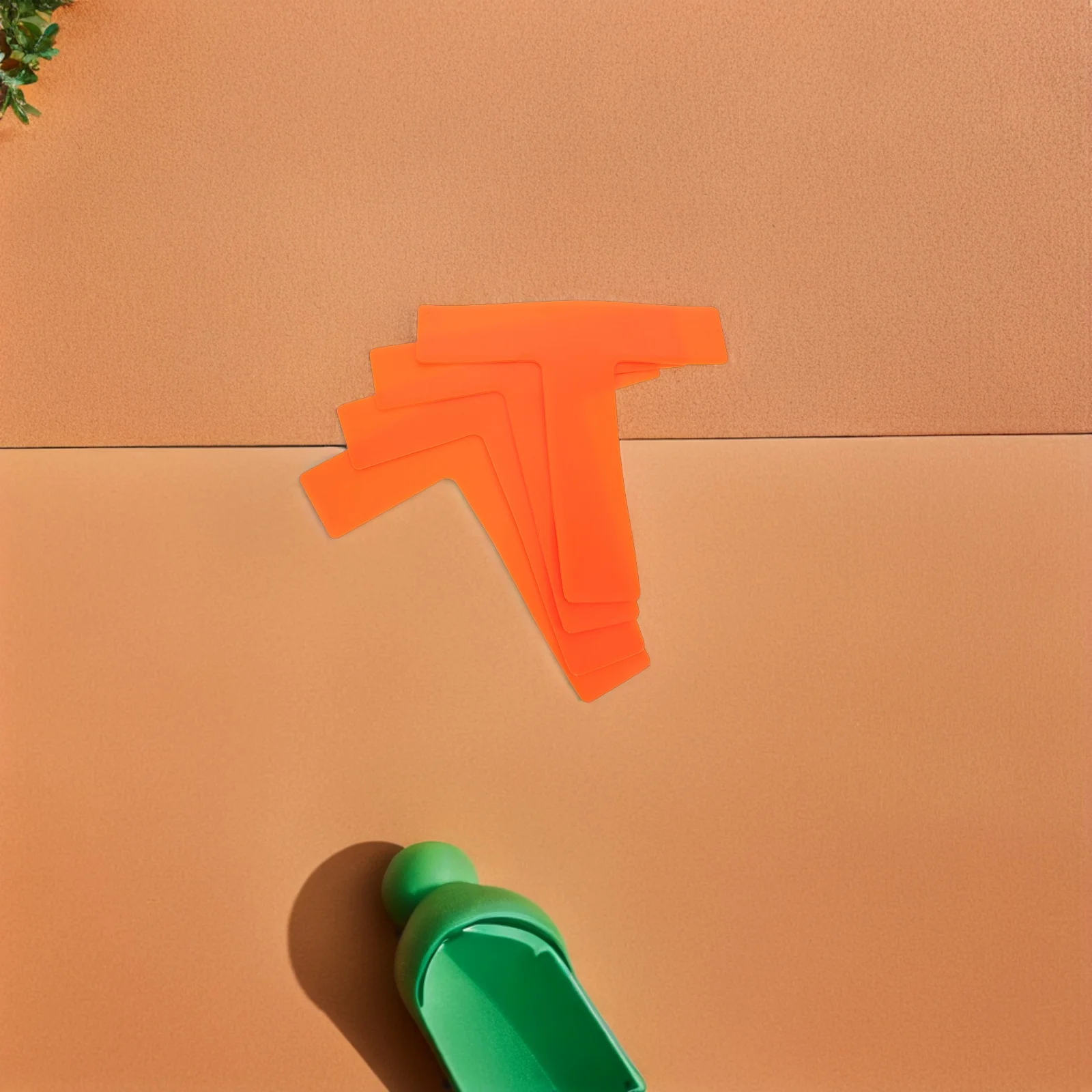 

4Pcs T Shape Floor Markers Soccer Basketball Training High Visibility Orange Boundary Pads Sports Court Accessories