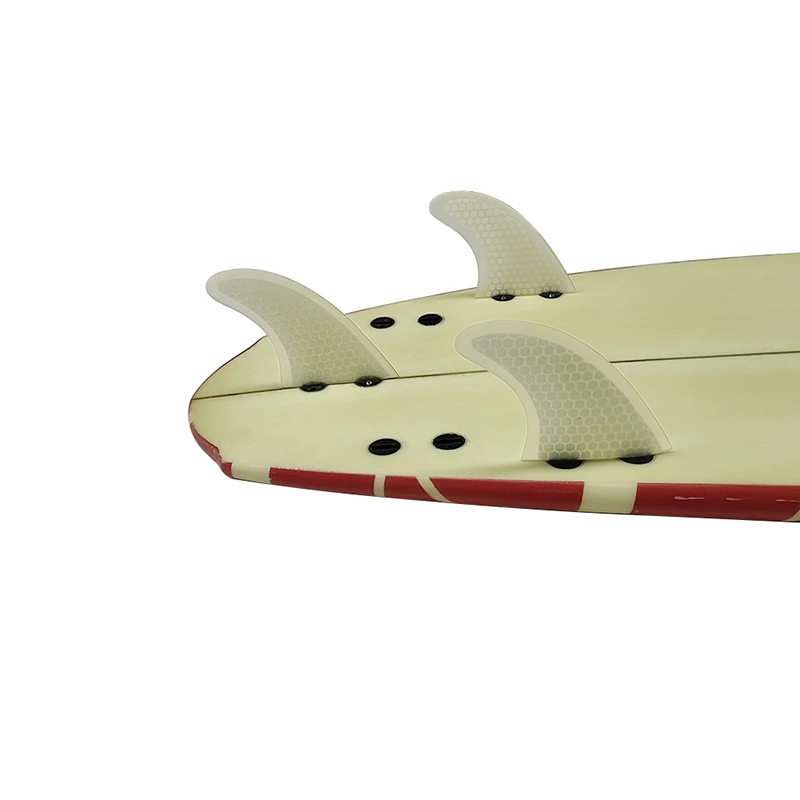 Surfing Double Tabs Fins S Size Honeycomb Fibreglass Fin White color Surf Quilhas Double Tabs S Surf Fins