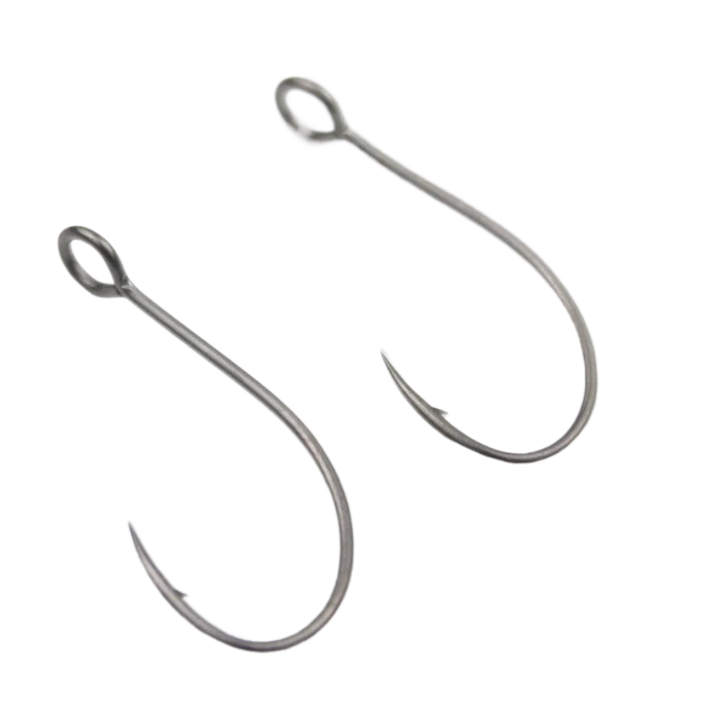 

High Carbon Steel Barbed Hooks Large Ring Eye Thin Stream Hooks Lure Spoon Hook White Bait Topmouth Culter Mandarin Carp Fishing
