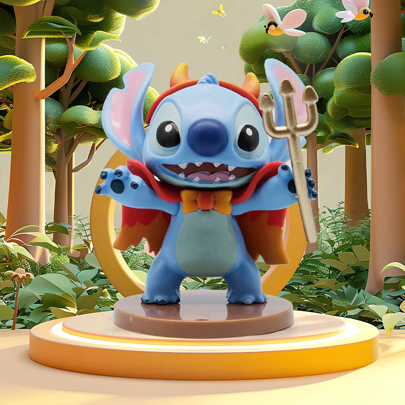 6 stks Disney Stitch Raar Dagboek Collectie Leuke Cartoon Figuur Model Pop Anime Desktop Ornament Taart Decoratie Kinderen Speelgoed Geschenken