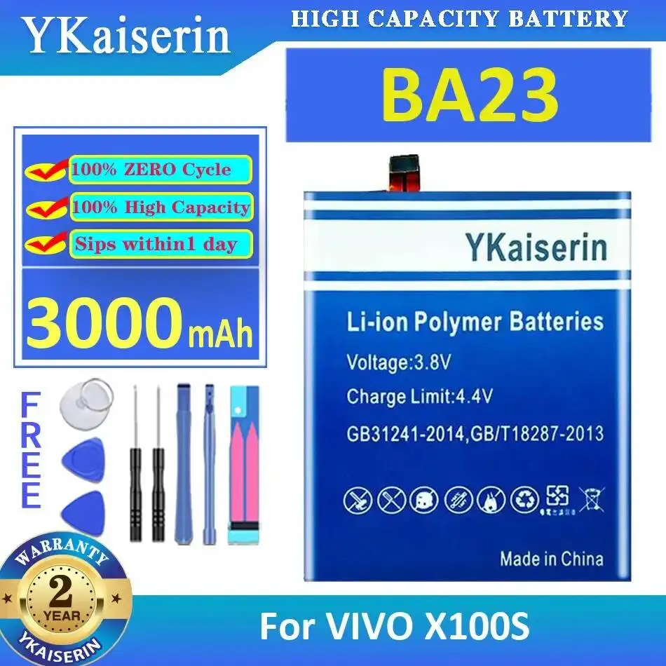 

3000Mah Mobile Phone Battery Premium Replacement For Vivo X100S BA23