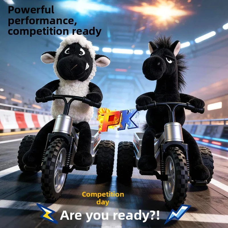 2026 Pferdeförmiges Plüschtier, elektrisches Stunt-Dreirad, ferngesteuertes Motorrad, Geburtstagsgeschenk für Jungen, Frühlingsfest-Geschenk