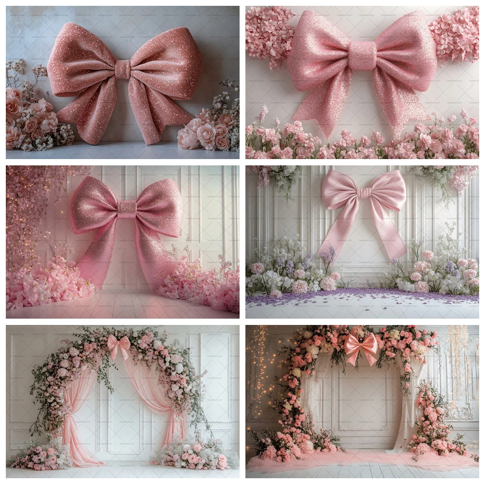 

Bow Arch Flower Wall Photography Background Girl Birthday Wedding Party Decoration Newborn Baby Photo Studio Supplies