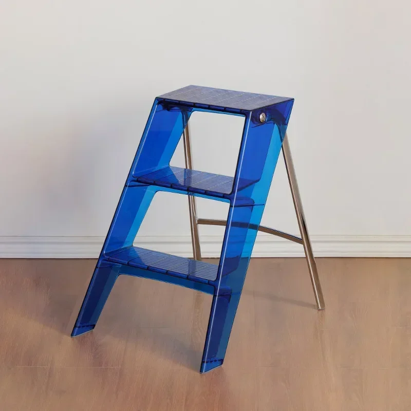 Home Step Stools Indoor Multifunctional Folding Storage Rack Three-step Zigzag Ladder Edge Rack Step Ladders Kitchen Furniture