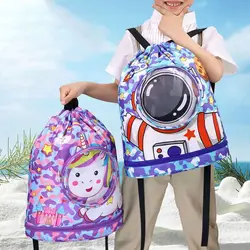 Children's Swimming Bag Wet Dry Sseparation Waterproof Toiletry Storage Bag Sports Portable Cute Beach Backpack for Boys Girls