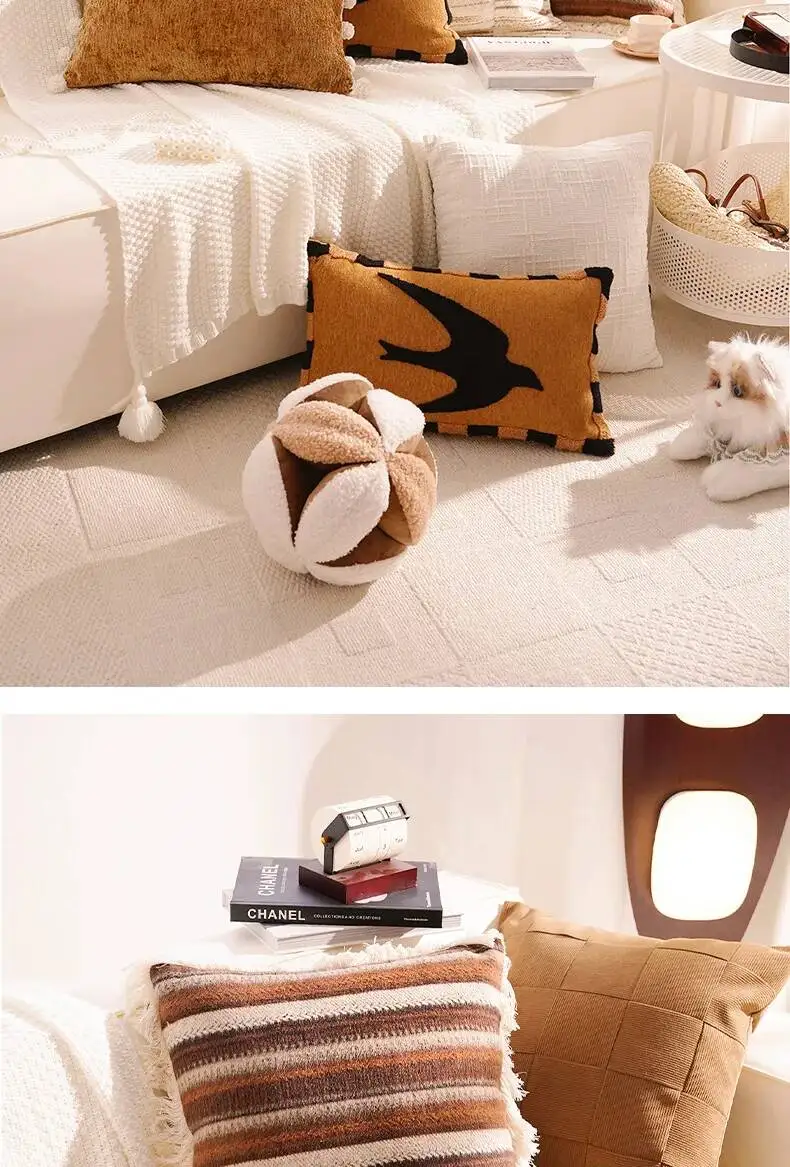 Amerikanischer Luxus-Kissenbezug mit Waldmotiv, weicher Chenille, moderner Plüsch-Dekokissenbezug für Wohnzimmer, Sofa, Bettdekoration – Detail 15