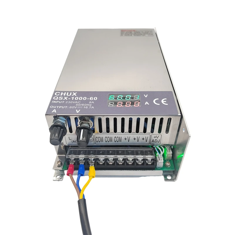 

CHUX Adjustable Switching Power Supply Digital Display 1000W Power Supply For Led Dc 12V 24V 36V 48V 60V 80V 90V 100V 110V