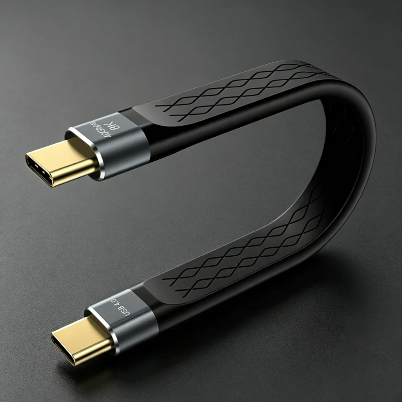 240W PD3.1 USB4 Cable, 40Gbps High Speed Data Cord, 8K Video Transmission, Short Type-C Cable for MacBook, IPhone 15/17,IPad