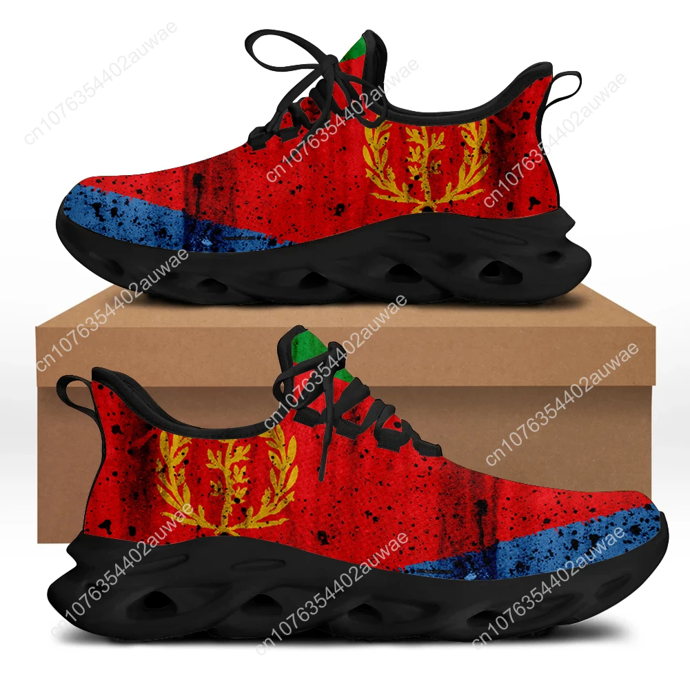 Fashion Print Congo Democratic Republic/Eriledian Flag Men Shoes Comfortable Soft Sole Breathable Shoes Trend Mesh Male Shoes