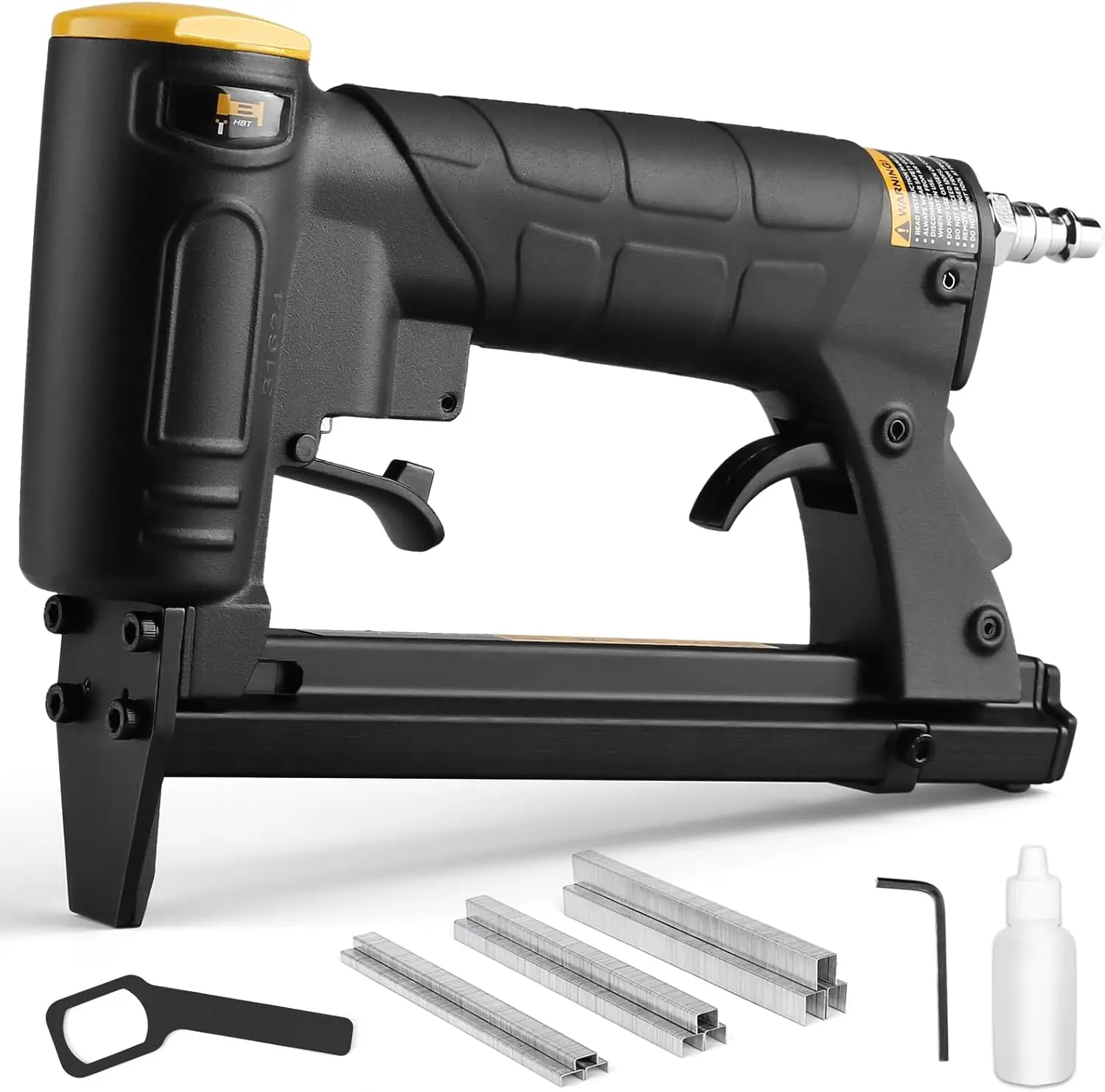 

Пневматический степлер для обивки 22 калибра с гвоздями 3/8 дюйма, комплект с 6000 скобами, от 1/4 до 5/8 дюйма