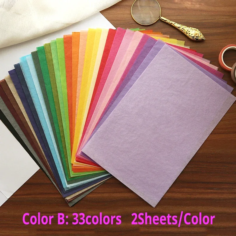 210*140mm A5 100sheets/bag Colorful Tissue Paper Wrapping Craft Paper DIY Kid Gift Folding Handmade Paper Party Decor view 5