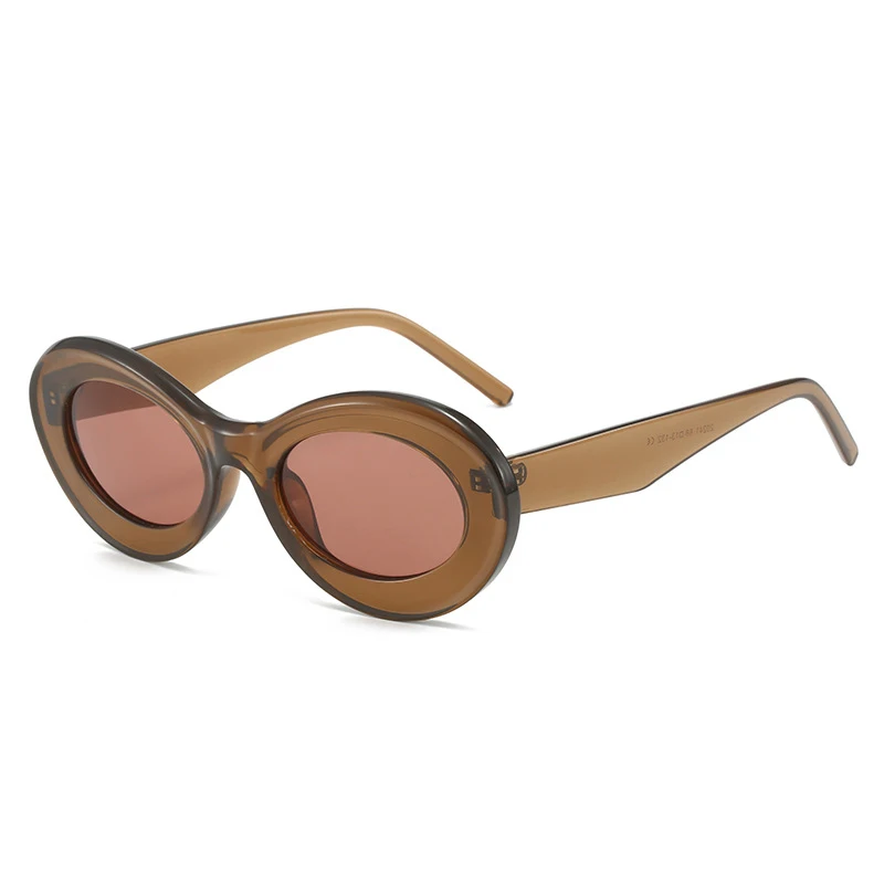 Popular Small Oval Sunglasses Women Vintage Retro Cat Eye Candy Color Ladies Sunglasses Fashion Trendy Eyewear Shades UV400
