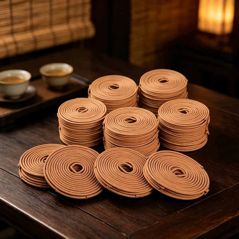 4 Hours 48 singal rings Natural Sandalwood incense coils, Swimming Pool Side, Courtyard, Porch, Deck, Camping and Hiking