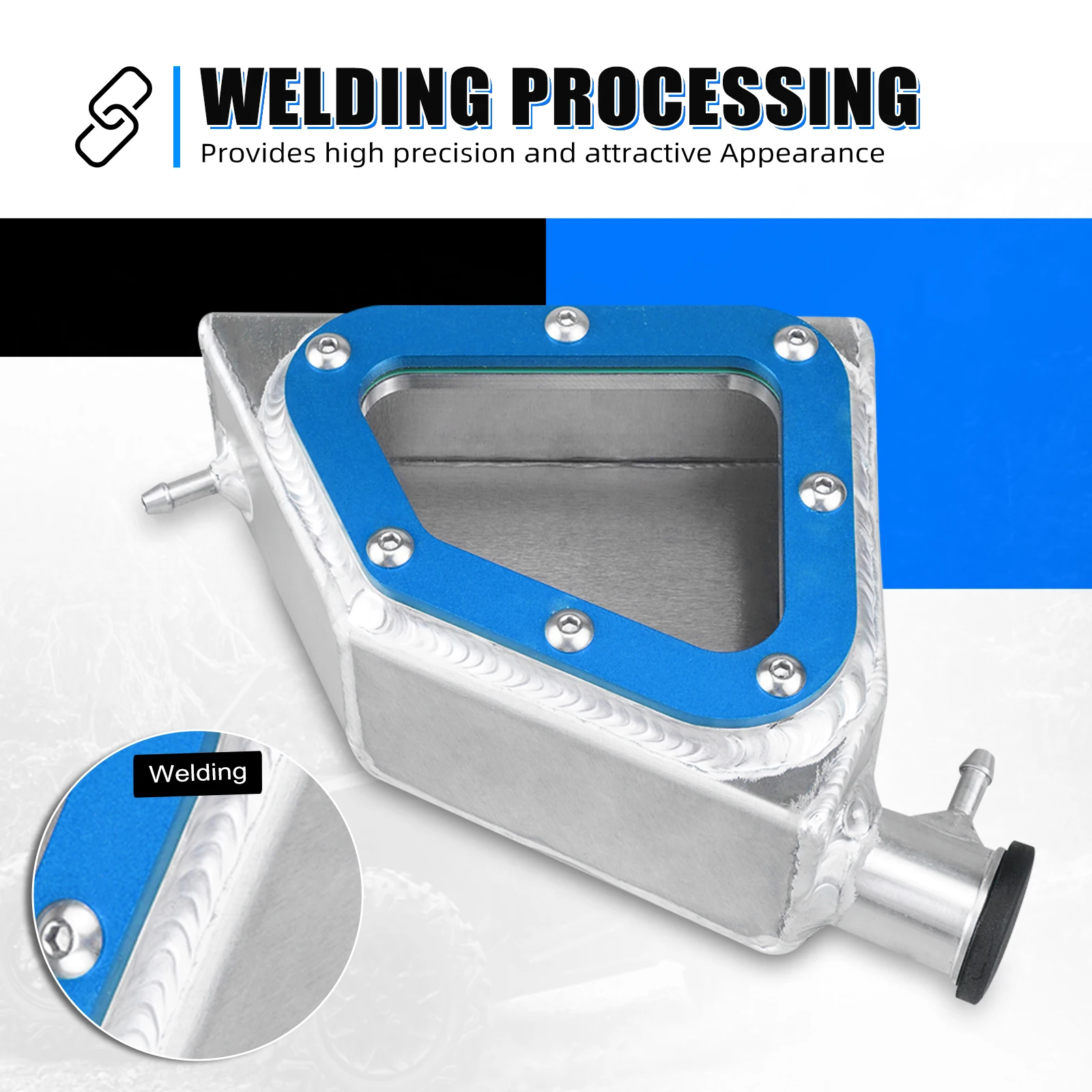 NICECNC Für Yamaha Raptor 700 700R 2013-2026 Überlauf-Kühlmittelbehälter Aluminium ATV Zubehör 1PE-F1871-00-00 – Detail 6