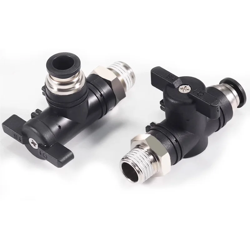 BC BL Pneumatic On-off Valve Quick Plug Through Air Fitting 8-02 Hand Manual Valve Connector