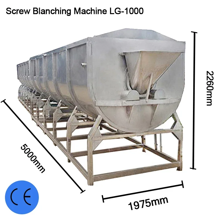 Li-Gong Spiral Blanching Machine/vegetable Screw Blancher/blanching Machine