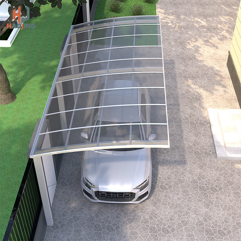 سيارة ألومنيوم خارجية للسيارة 3x6 شرفة أثاث خارجي مظلة معدنية تولدو سقيفة من البولي كربونات جناح رمادي مرآب مواقف السيارات #2