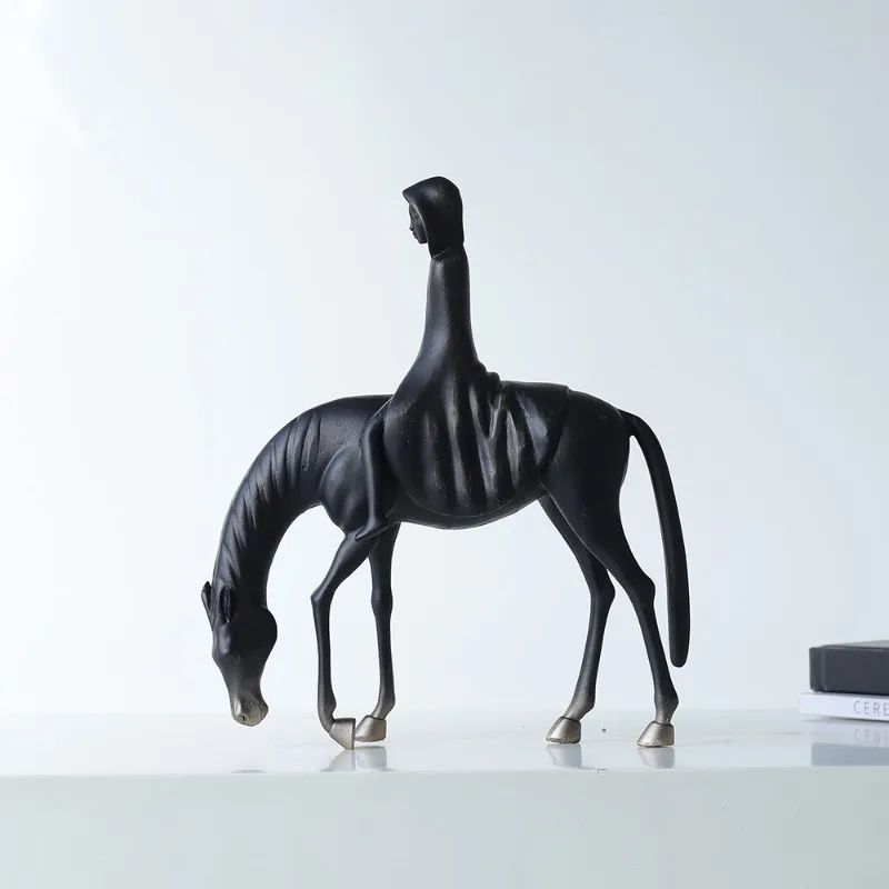Nordic Ins style equestrian character art ornament,desktop decorative crafts,home accessories living room office decor and gifts