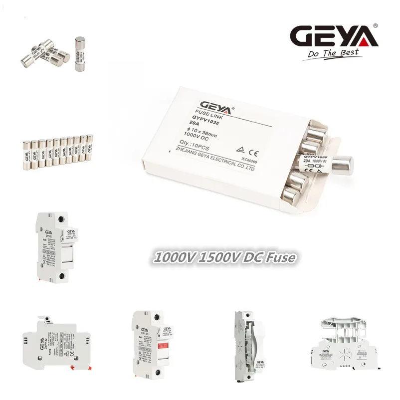 GEYA GYPV-32 2P Parallel DC Sicherungshalter 10*38mm Hochspannung Solar PV 1000VDC Sicherungseinsatz 10A 15A 20A 25A 30A – Detail 7