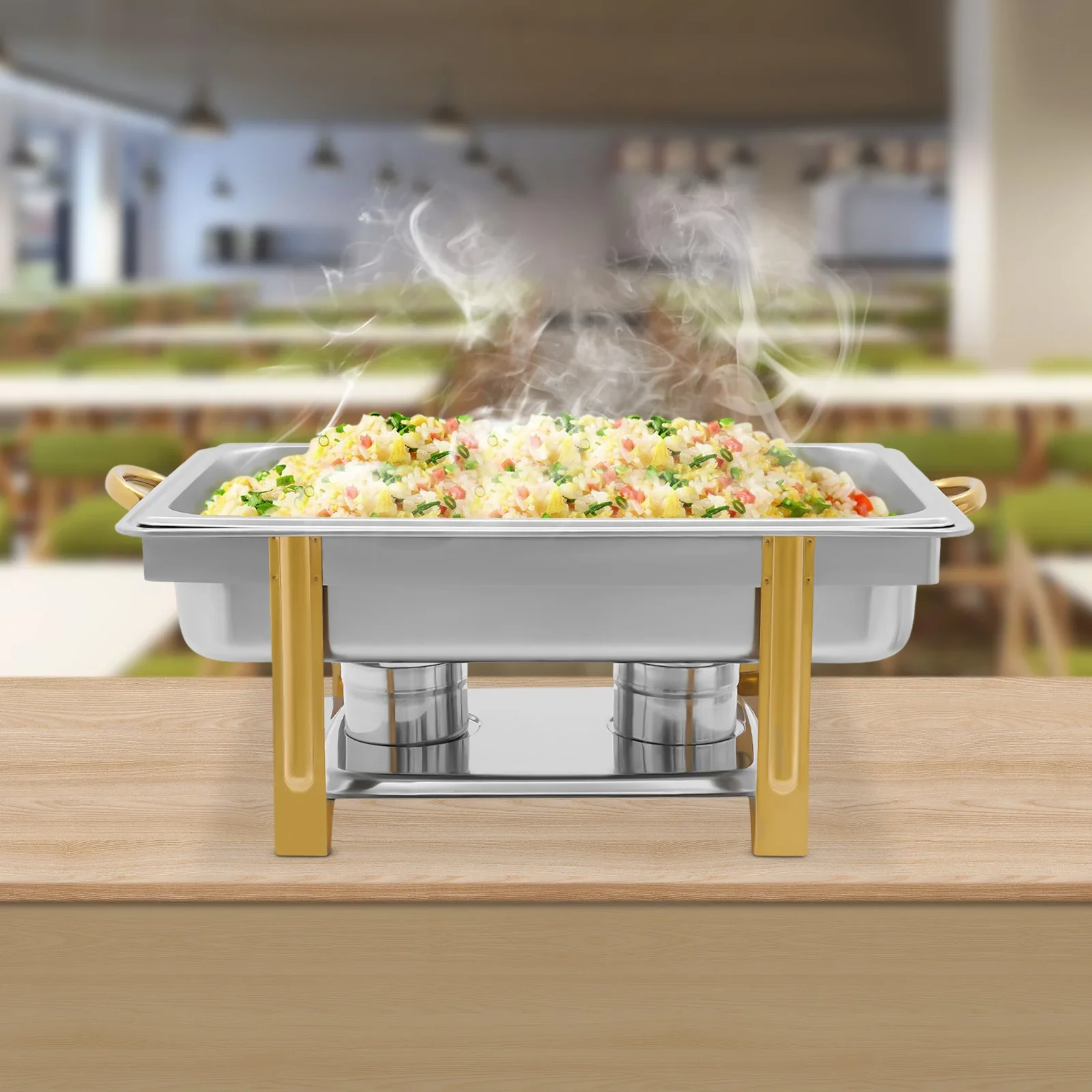 

Chafing Dish 9L Stainless Steel Dishes with Lid Dish Warmer Buffet Warmer for Parties, Weddings, Banquets, Catering