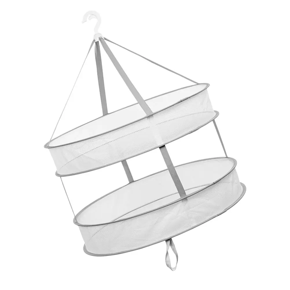

Foldable Clothes Drying Rack 2 Tiers Mesh Net Hanger for Socks Towels Bras Underwear Lightweight Compact Design Home Outdoor