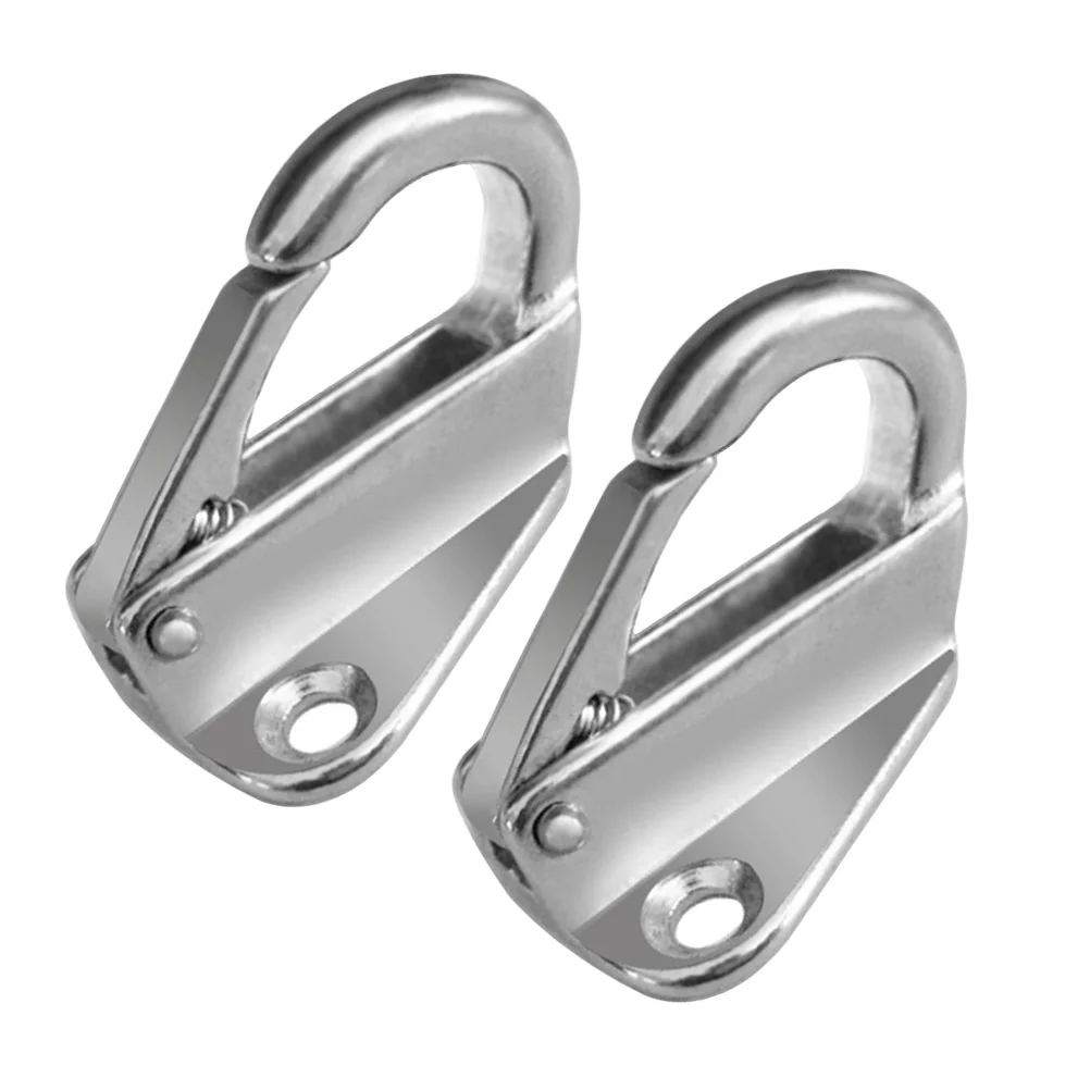 2 قطعة خطاف بنابض من الفولاذ المقاوم للصدأ لمرفق القوارب البحرية الصف المفاجئة هوك الثقيلة حبل موصل السفينة لرسو السفن #5