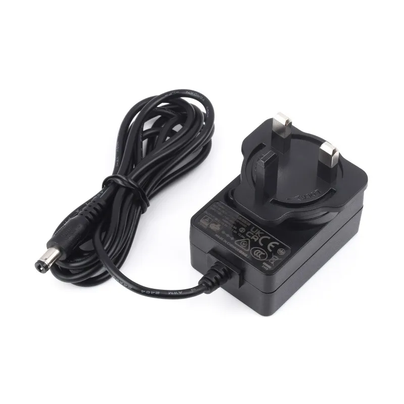 Power supply, power adapter, 12V/1A, DC jack output, OD 5.5mm, ID 2.1mm, Option For US / EU / UK Plugs