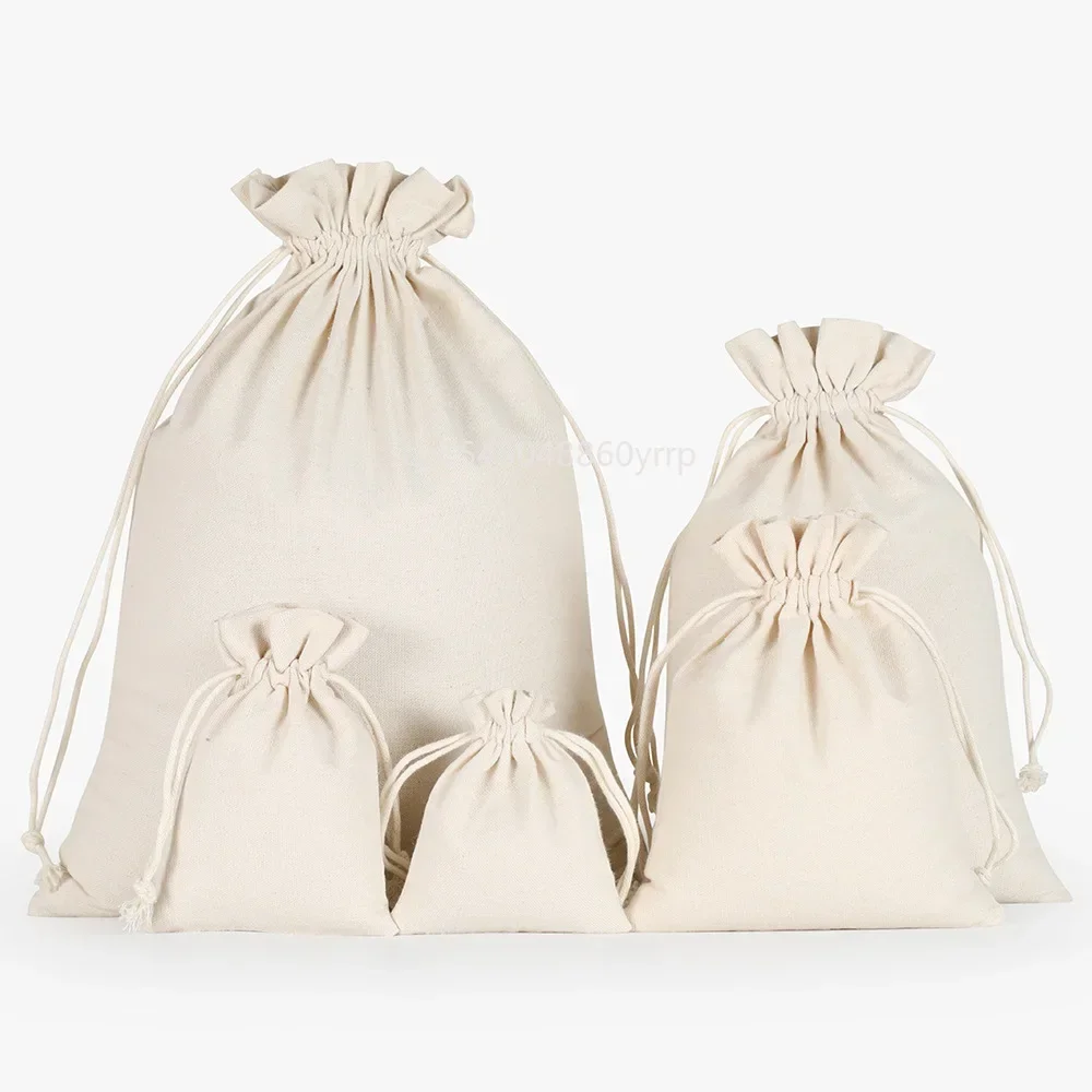 Sacs de rangement à cordon de serrage de haute qualité, 1 pièce, paquet cadeau de noël, petite pochette pour organiser la maison, sacs en coton, sac de riz