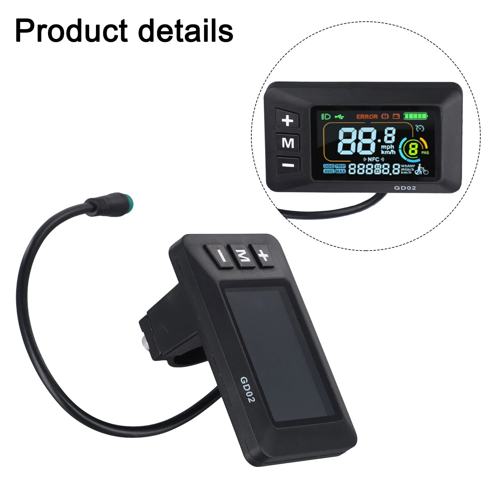 

24V-60V Display Waterproof Connectors Durability Features Large LCD Screen For Electric Scooters Advanced LCD For Riding