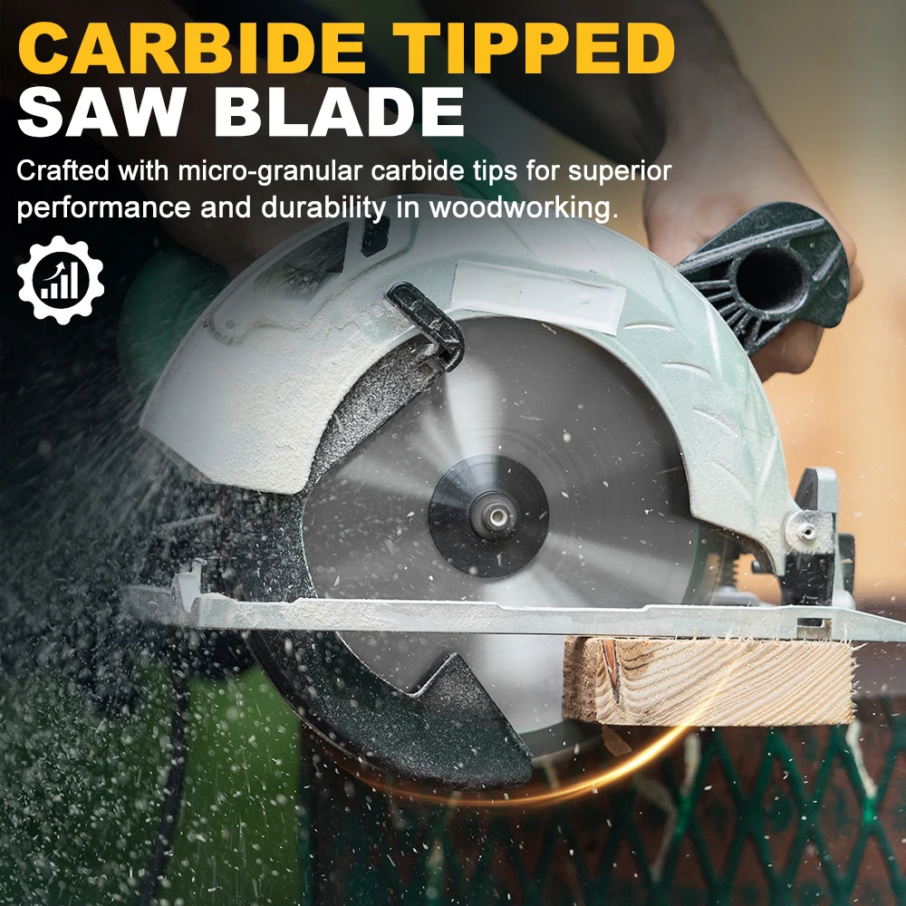 XCAN 1pc 190mm Circular Saw Blade 20/24/40T TCT Wood Cutting Disc Carbide Tipped Woodworking Saw Blade Cutting Tools