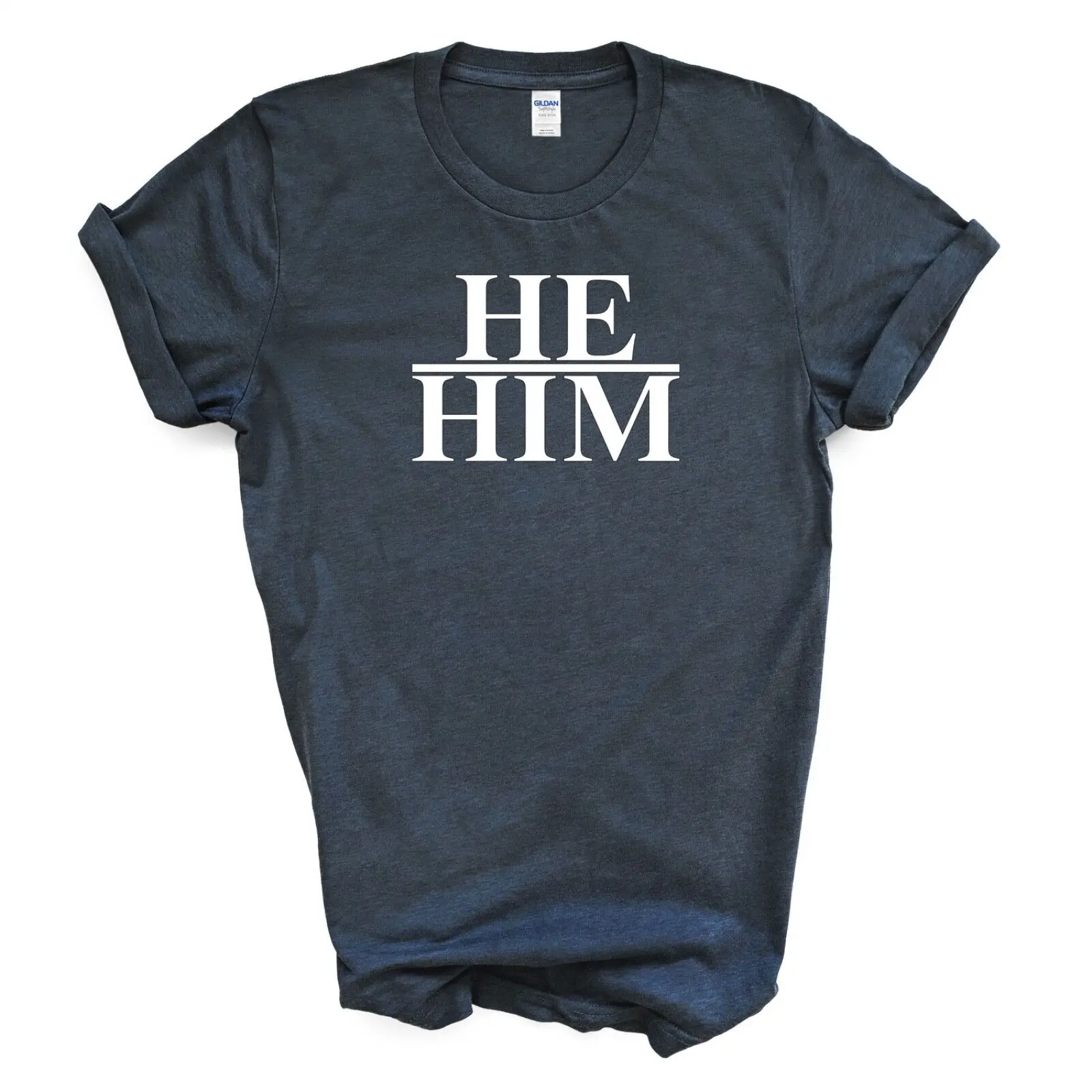 HE | T-SHIRT HIM - Heather Navy Medium